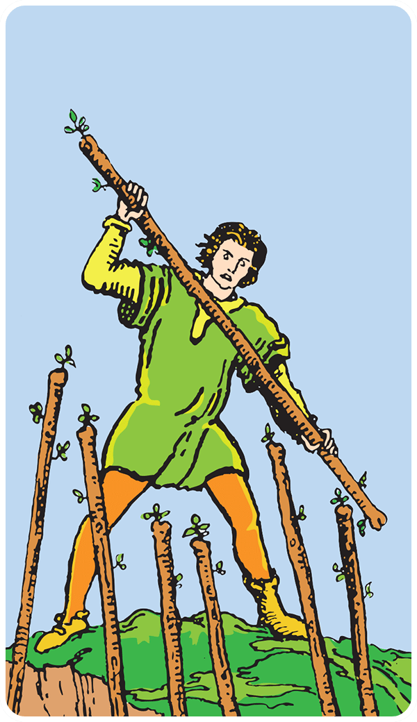 Seven of Wands Tarot Card