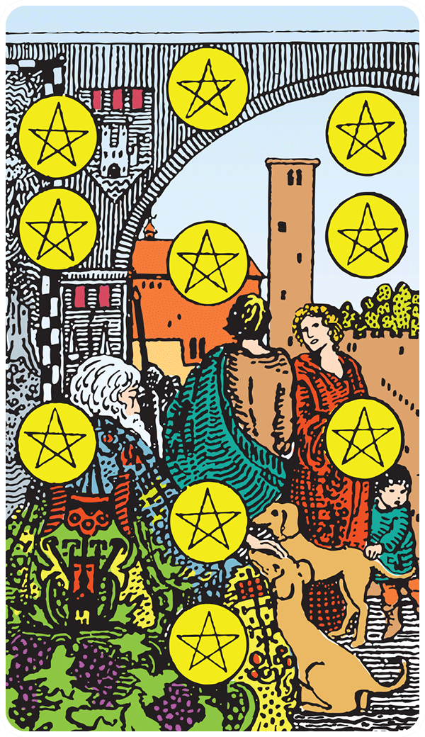 Ten of Pentacles Tarot Card