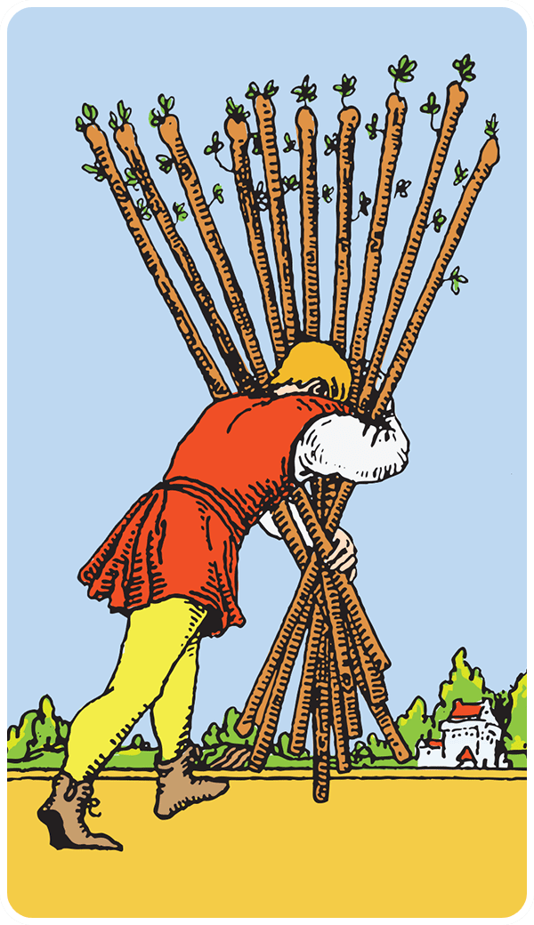 Ten of Wands Tarot Card