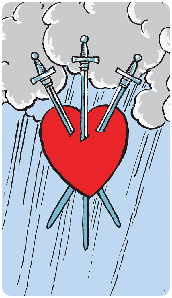 Three of Swords Tarot Card